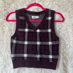 Plaid Sweater Vest Hollister
